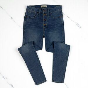 Madewell 10" High Rise Skinny Jeans Size 27 Button Front Fly Dewitt Wash MA981